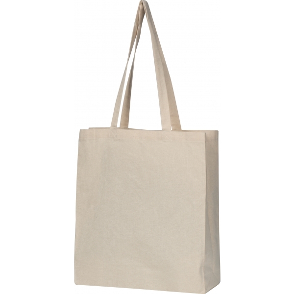 Organic cotton bag with bottom fold INNSBRUCK, 322213, basic